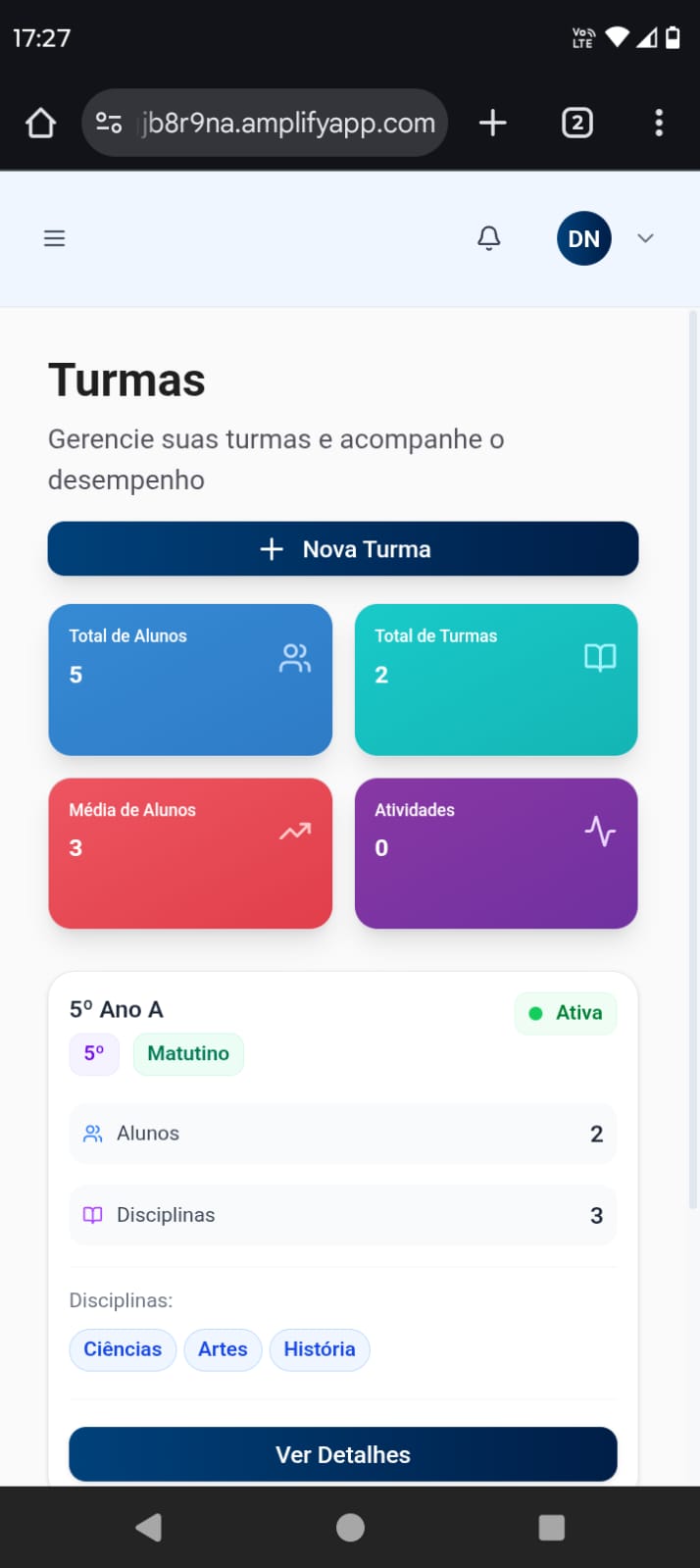 Mockup mobile da plataforma Educonecte